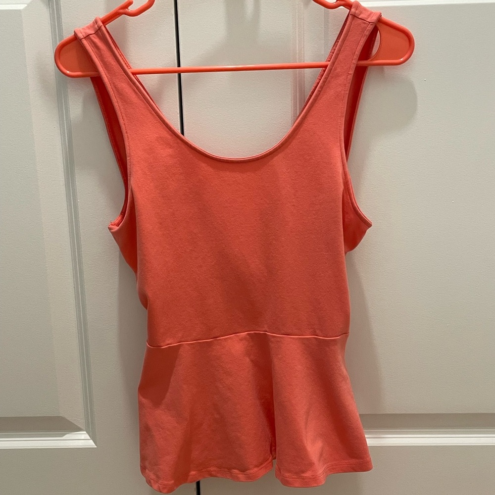 Express Sleeveless Peplum Top with Criss Cross Back Small